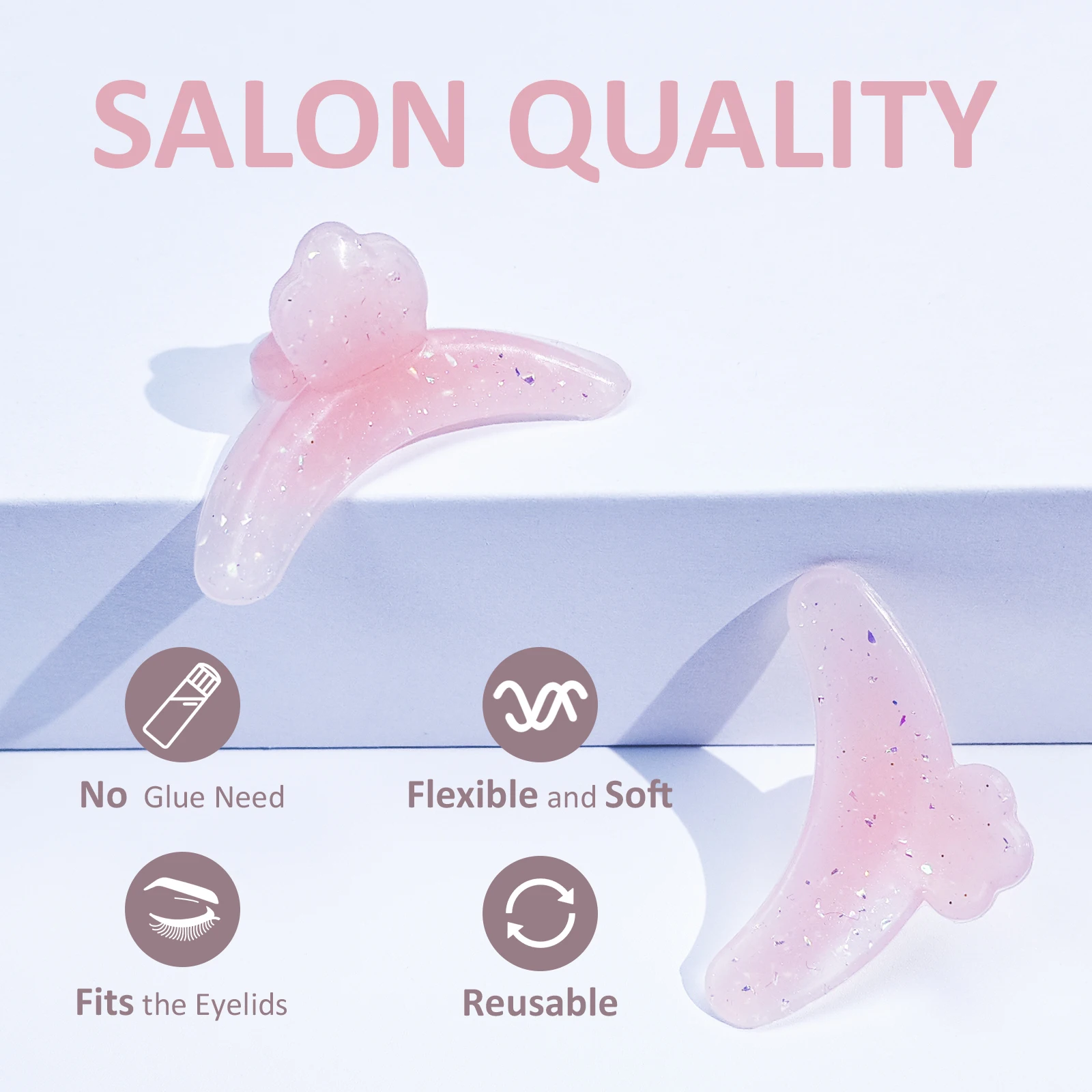 PERMANIA Lash Revise Pad Boucliers de fixation de cils Palette de séparateur de cils réutilisable Coussin de levage de cils antidérapant Outil de levage de cils en silicone