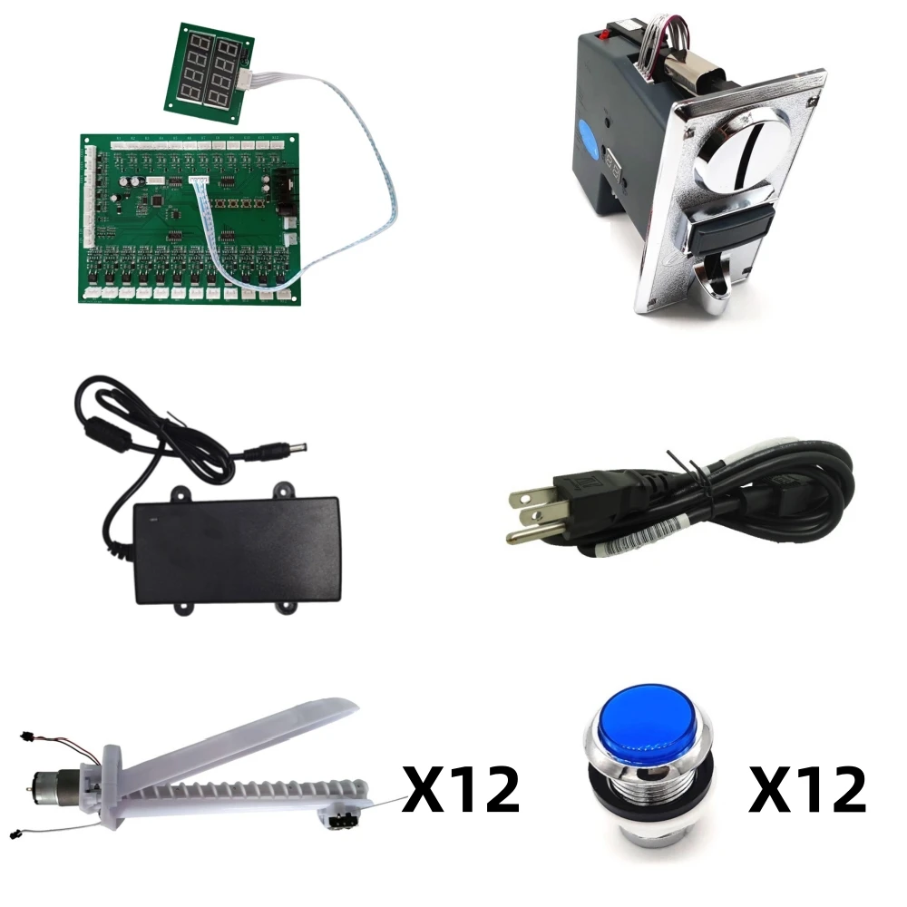 Kit of JY-12 Sensor Pulse Control 1-12 Channel Control Board PCB with Pendants Dropper Goods Dispenser for Vending Machine