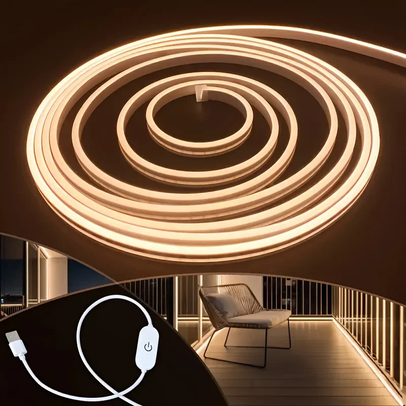 

USB power touch LED neon light strip multifunctional wall corner light suitable for holiday party decoration light strip
