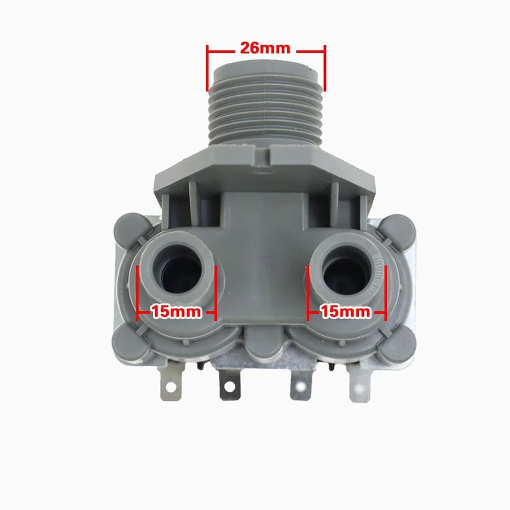 For HAIER FCS180B Dual Inlet Valve Replacement for Fully Automatic Washing Machine 5 x 7.4cm Stable Performance