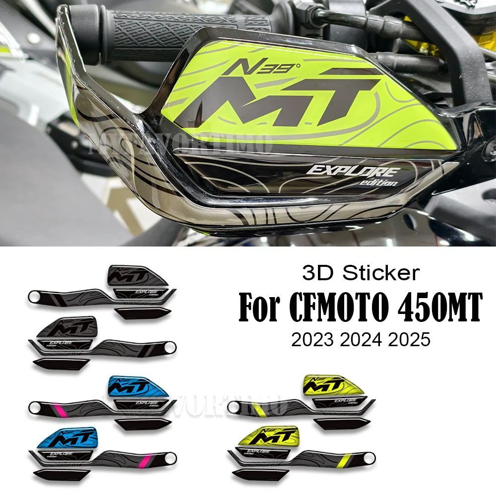 

For CFMOTO 450MT 450 MT Adventure Bike Waterproof Protective Stickers Tank Pad Motorcycle Hand Guards 3D Epoxy Resin Sticker