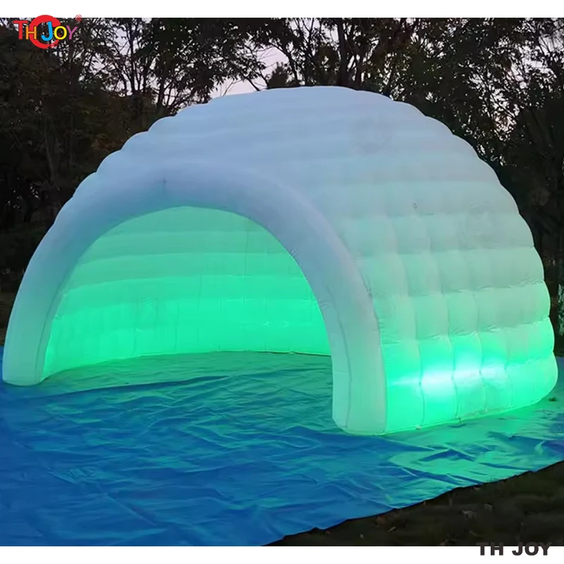 

Portable LED Inflatable Igloo Dome Tent Inflatable Marquee Canopy Shelter with Air Blowerfor Exhibition Camping Party Events