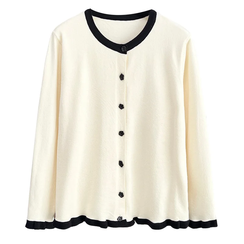 

Модный женский свитер больших размеров, осенний кардиган блочного цвета, джемперы с длинными рукавами и круглым вырезом 3408