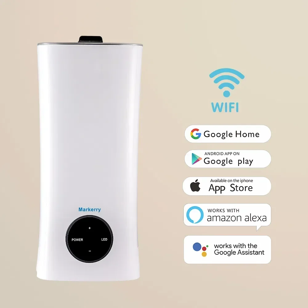 

Voice Control Ultrasonic Humidifier Works with Alexa Google Assistant Home
