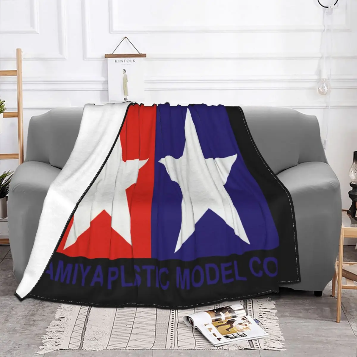 Tamiya Japan Official Original Logo Size S 2Xl Original Cartoon Cotton Vacation Popular Style Throw Blanket