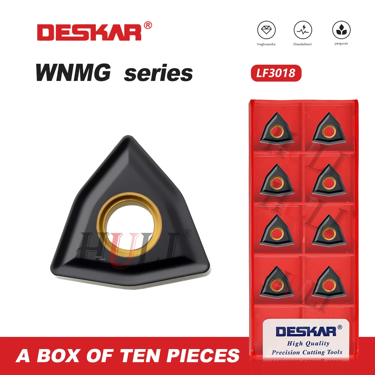 

DESKAR CNC lathe WNMG080404/080408/080412 LF3018 Outer Circular Blade Used Cutting Tool For Cast Iron Triangl Blade Turning Tool