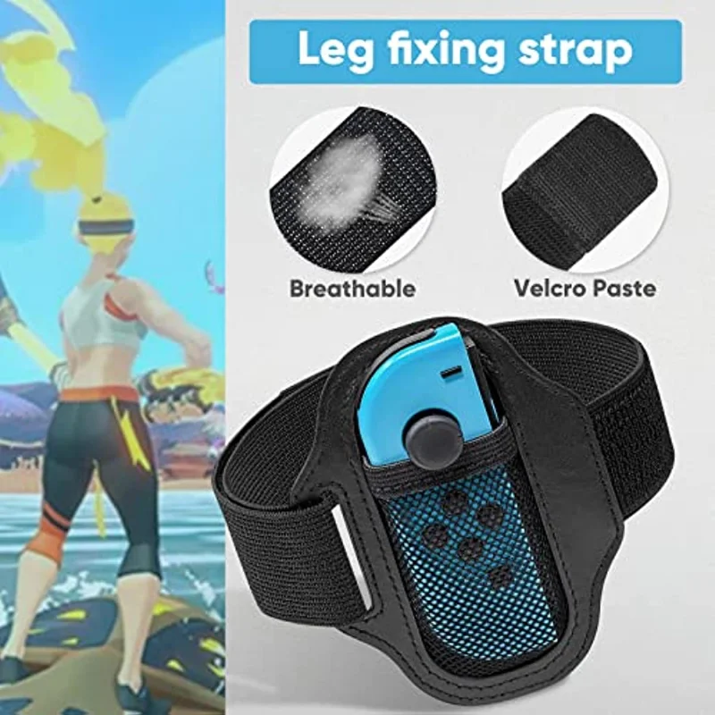 2PC Leg Strap for Switch Sports Play Soccer, for JoyCons Switch OLED Model Controller Game Accessories,Adjustable Elastic Strap
