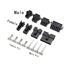 50PCS JST SM2.54 2/3/4/5/6/7/8/9/10/11/12 Pin Pitch 2.54MM SM Female Male Wire Connector Plug Housing SM-2P SM-2R