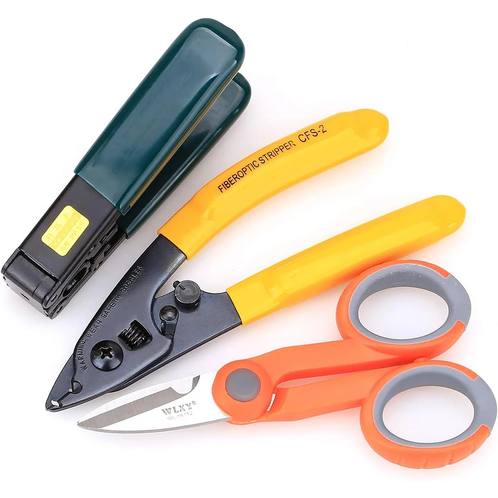 

Fiber Optic Drop Cable Fiber Stripper CFS-2 Double Port Hole Optical Fiber Coating Fiber for Kevlar Scissors