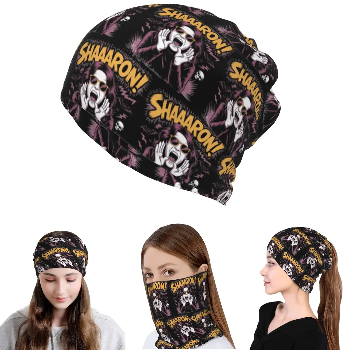 

Ozzy Osbourne Yelling Sharon Bandana Neck Gaiter Wrap Scarf Multi-use Headwear Beanies Hat Unisex Adult Windproof
