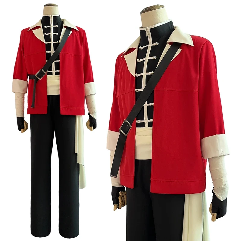 

❤2026★ HOLOUN Frieren Beyond Journey's End Anime Stark Cosplay Costume Wig Jacket Sleeveless Vest Pants Christmas Gift❤