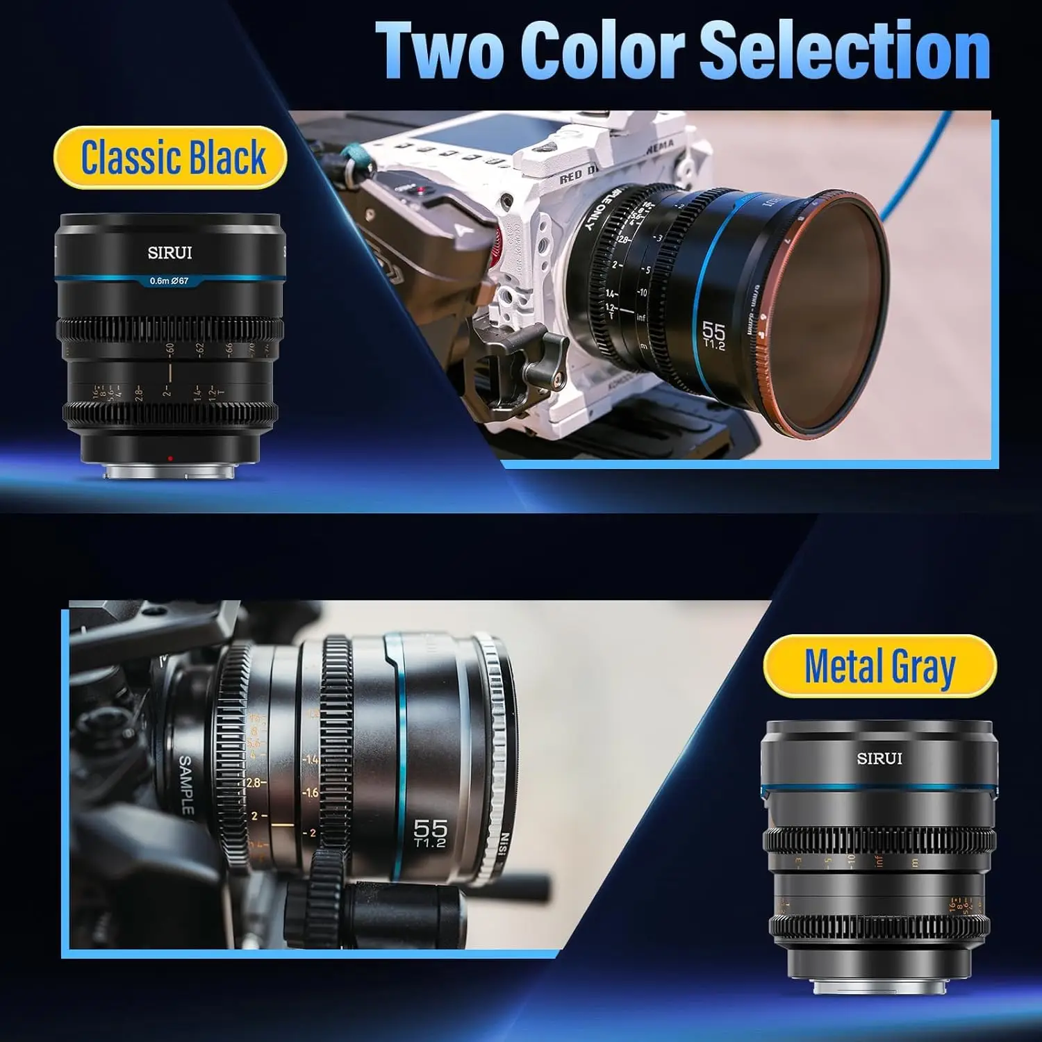 sirui nightwalker night walker 16mm 24mm 35mm 55mm 75mm T1.2 S35