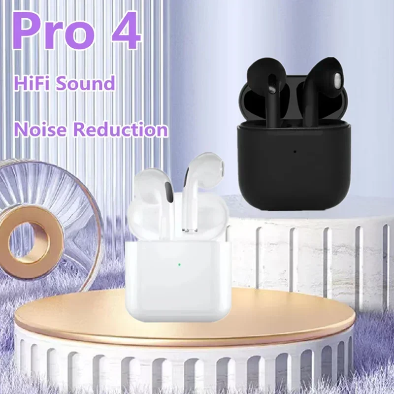 Pro4 TWS Bluetooth Headphones 9D Stereo Wireless Earphones InEar HiFi Earbuds HandsFree Headset With Microphone For Xiaomi