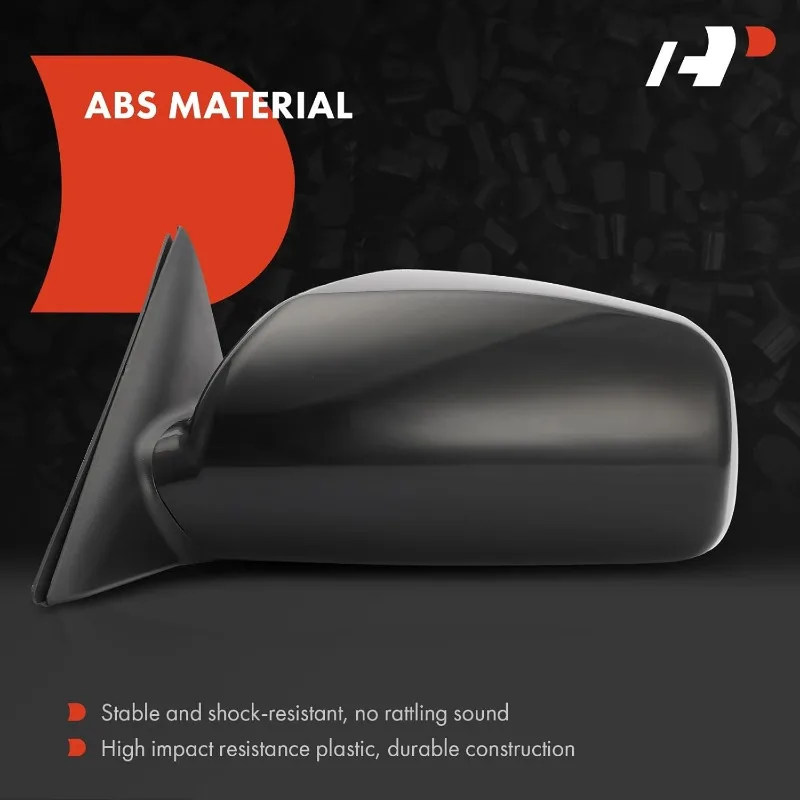 A-Premium Paar (2) Elektrische deurspiegels aan bestuurders- en passagierszijde - Compatibel met Camry 2007-2011 - Verwarmd niet-opvouwbaar zwart