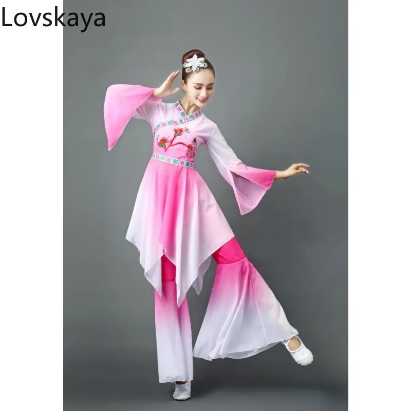 new classical dance costumes national dance performances women elegant umbrella dance costumes