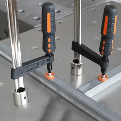 1Pc Portable Welding Table Clamp, For 2.5-6mm Thickness Welding Workbench D16 Dog Hole Clamp Vertical Workbench Hold Down Clamp
