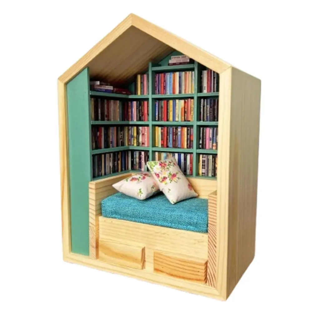 

Shake Away Your Anxiety Anti-Anxiety Bookshelf Reduce Pressure with 200 Books and 2 Cushions Anxiety Bookshelf Ornament Wooden