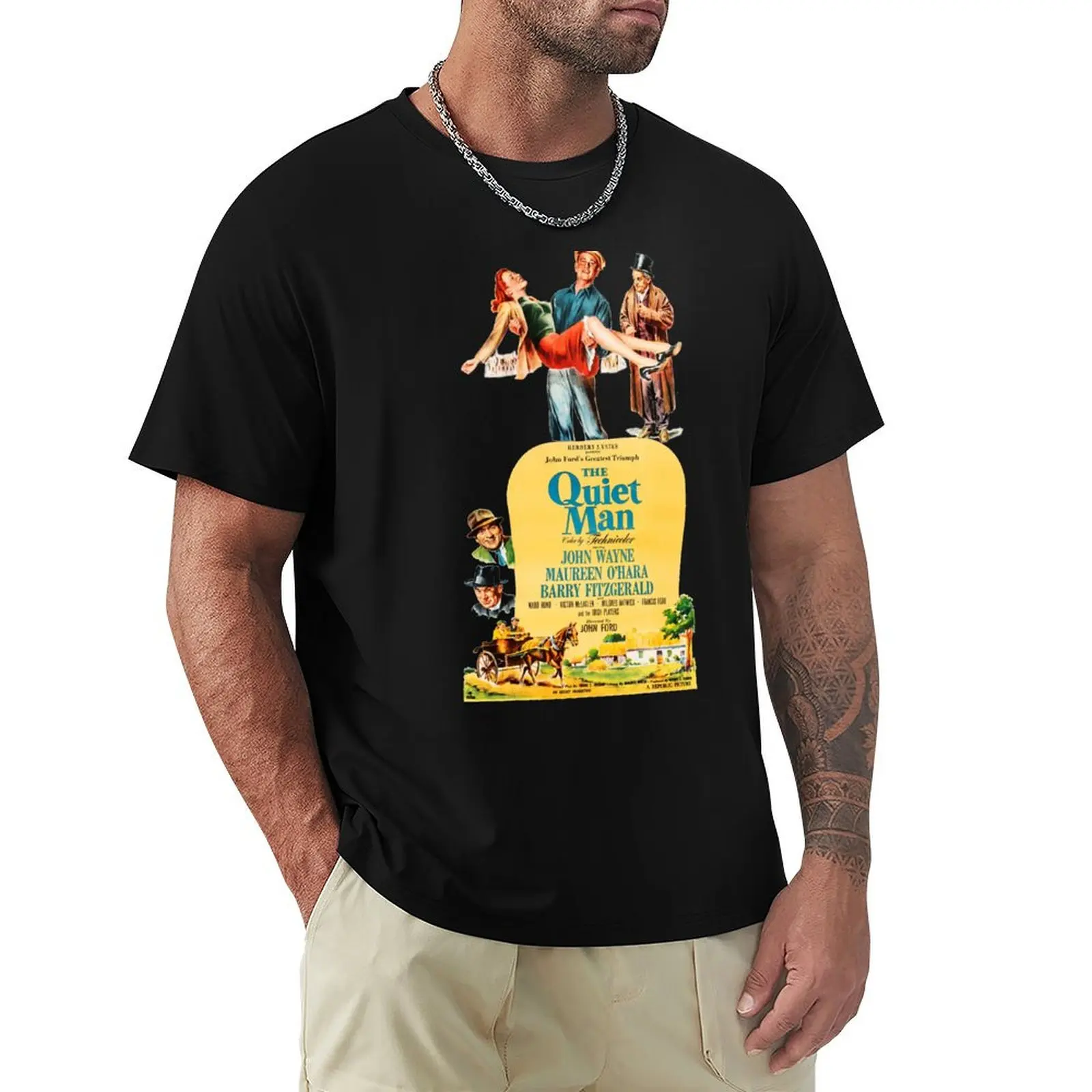 

The Quiet Man Movie Poster #1 T-Shirt Plus Size Everyday Tee Shirt