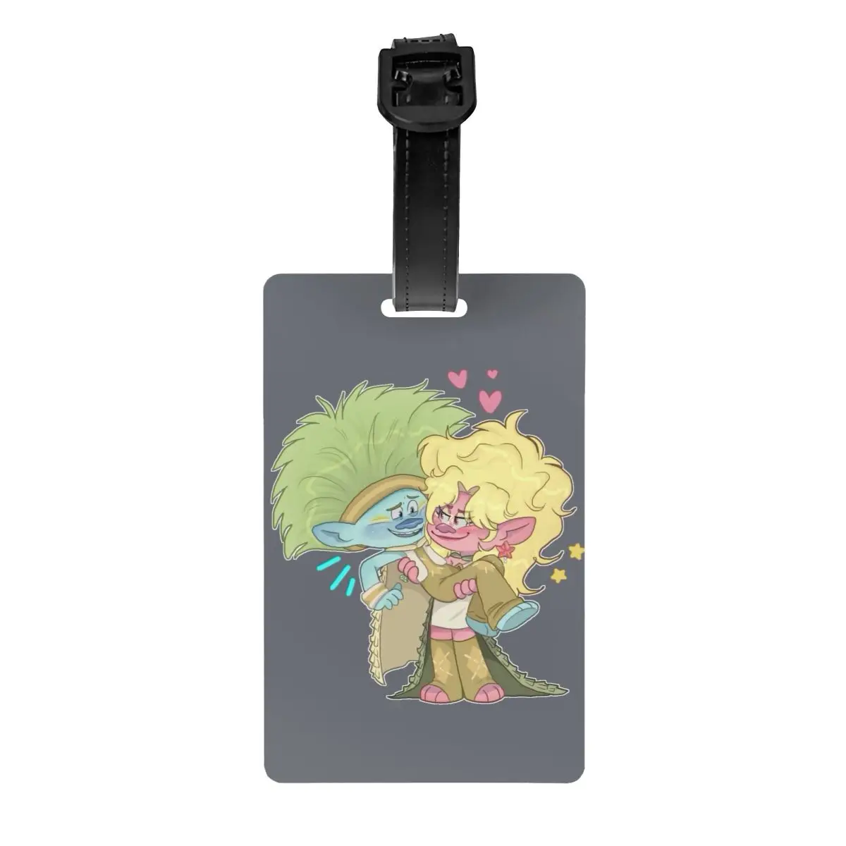 

Custom Trolls Luggage Tag With Name Card Privacy Cover ID Label for Travel Bag Suitcase