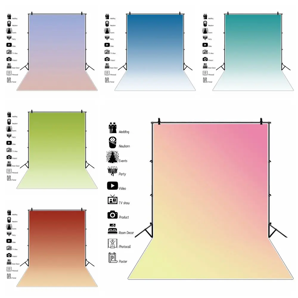 

Gradient Solid Color Backdrop Newborn Baby Adult Kids Pet Pregnant Art Portrait Photo Background Photostudio Photoshoot Props