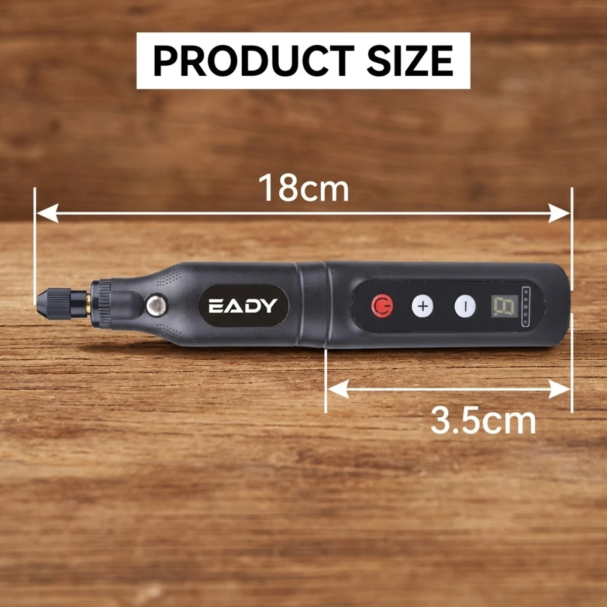 EADY Akku-Rotationswerkzeug, Mini-Bohrmaschine mit 5 Geschwindigkeiten und LED-Arbeitslicht, USB-C Mini-Graviermaschine für Schmuck, Holz, Metall, Glas, DIY-Set – Detail 5