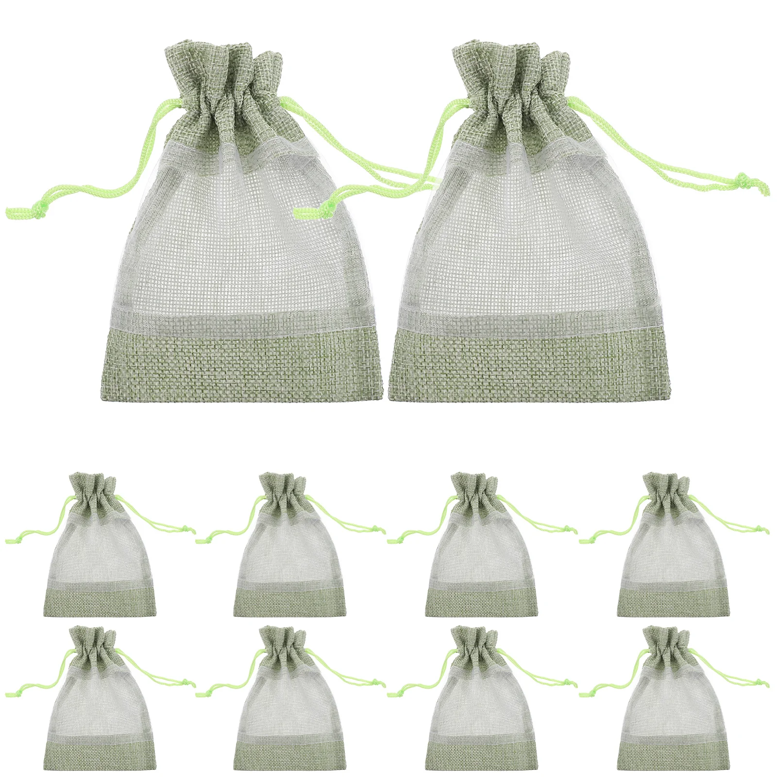 

10 Pcs Storage Bag Clear Window Drawstring Bags Bulk Gift Aromatherapy Pouch Organizer Jewelry