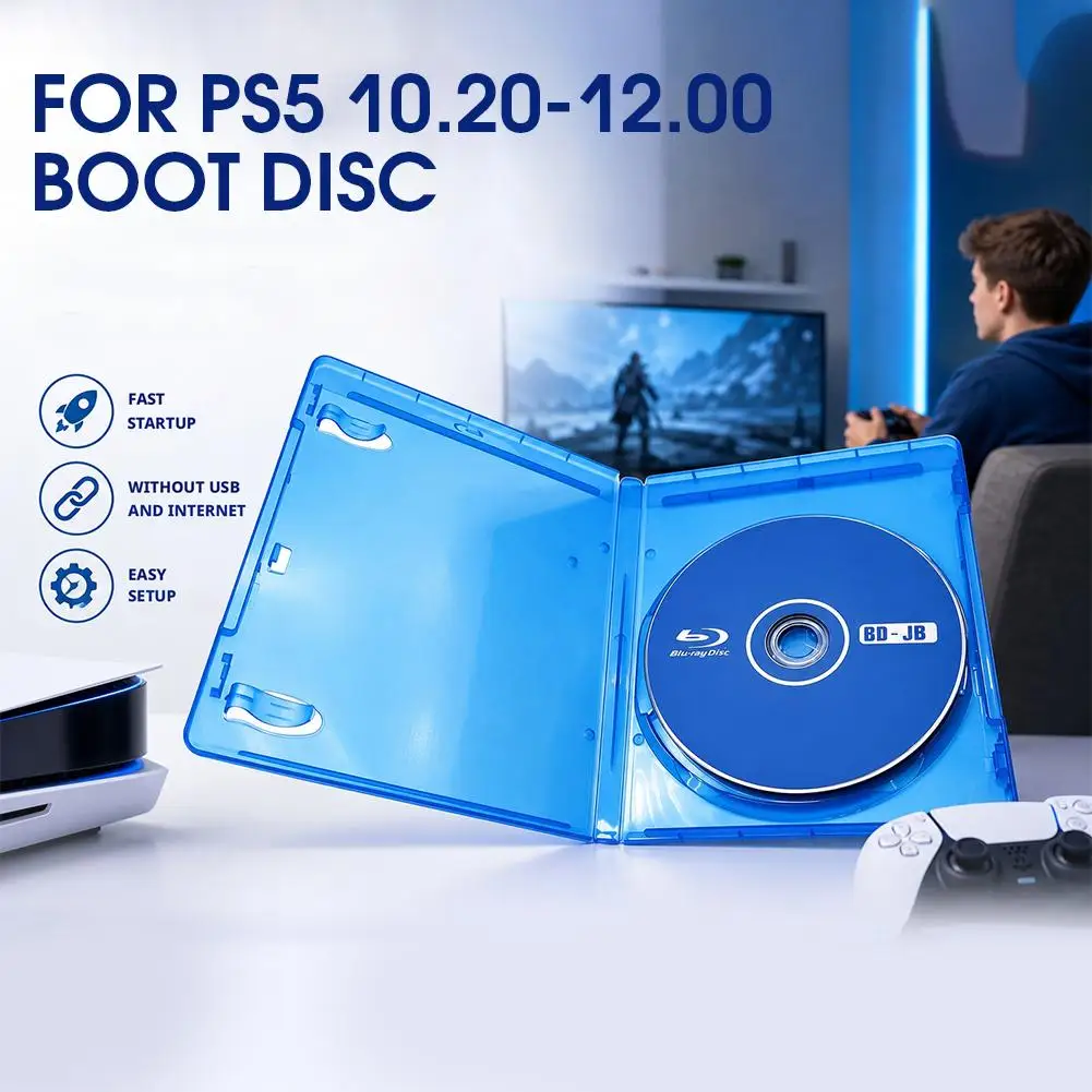 Para PS5 10.20-12.00 BD-JB Disco 1 Click Boot Sem Necessidade de PC Disco All-in-One para Jailbreak Homebrew Reprodução de Jogos de Backup Acessórios