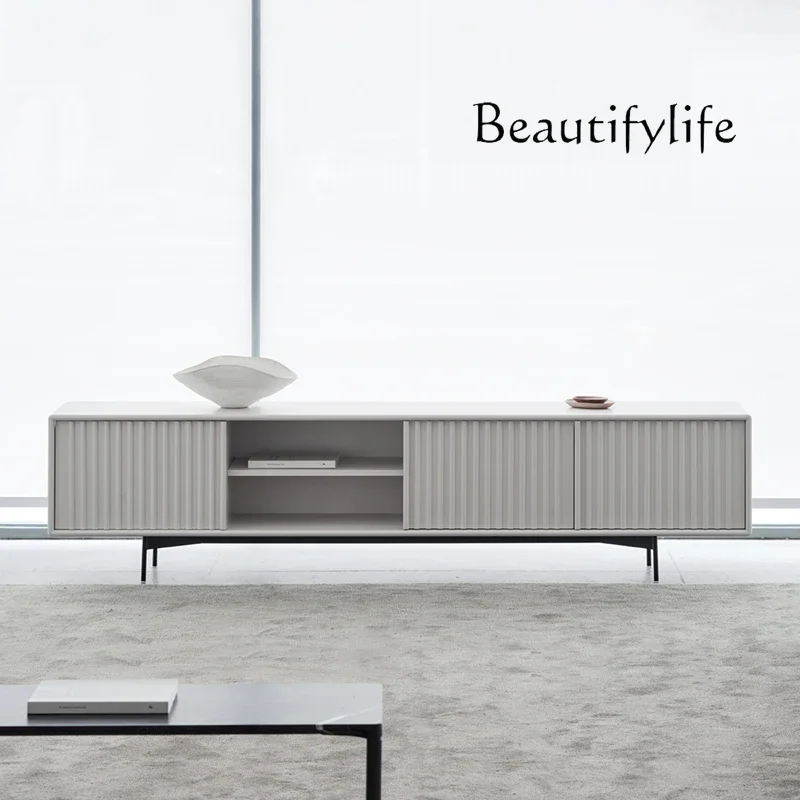 

Скандинавский минималистичный японский минималистичный современный шкаф для телевизора, боковой шкаф для гостиной, серый и белый напольный шкаф