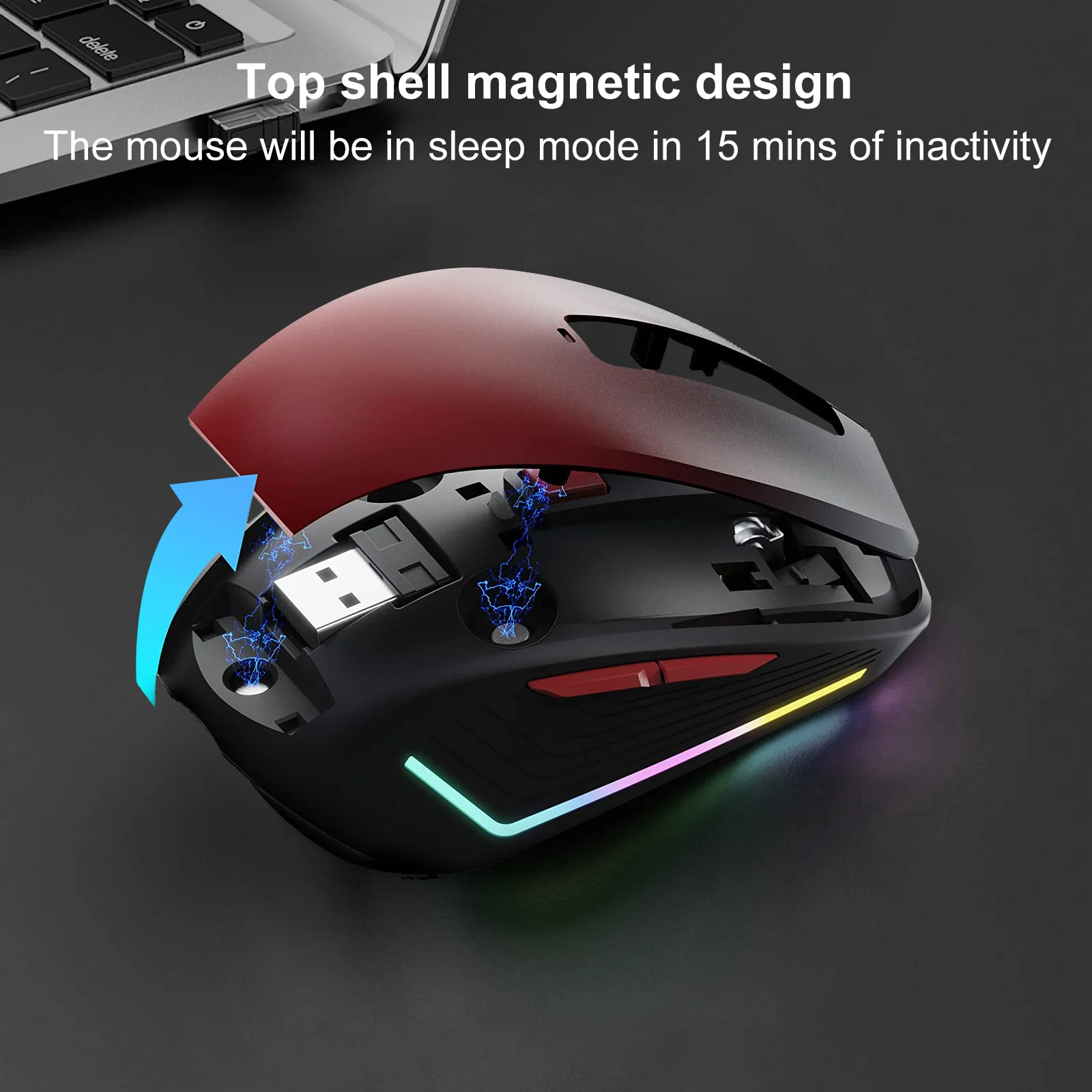Wireless Mouse  with Silent Optical USB 2.4G/BT5.1 Computer Mouse Backlight Rechargeable High Precision TopQuality for Home Off