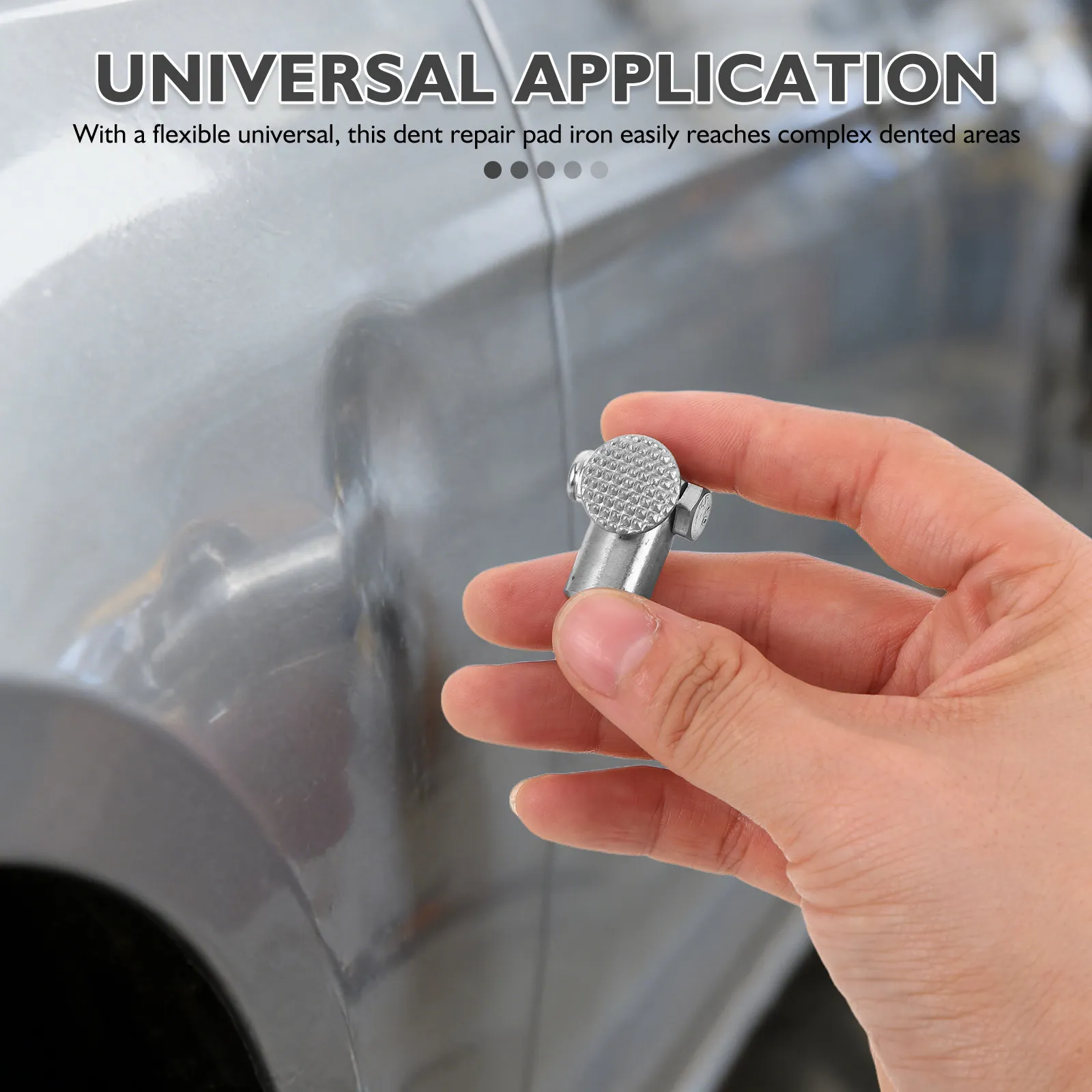 

2 pcs Kit Adjustable Auto Sheet Metal Dent Remover Tool For Small Dents, Universal Body Panel Repair Pad Iron