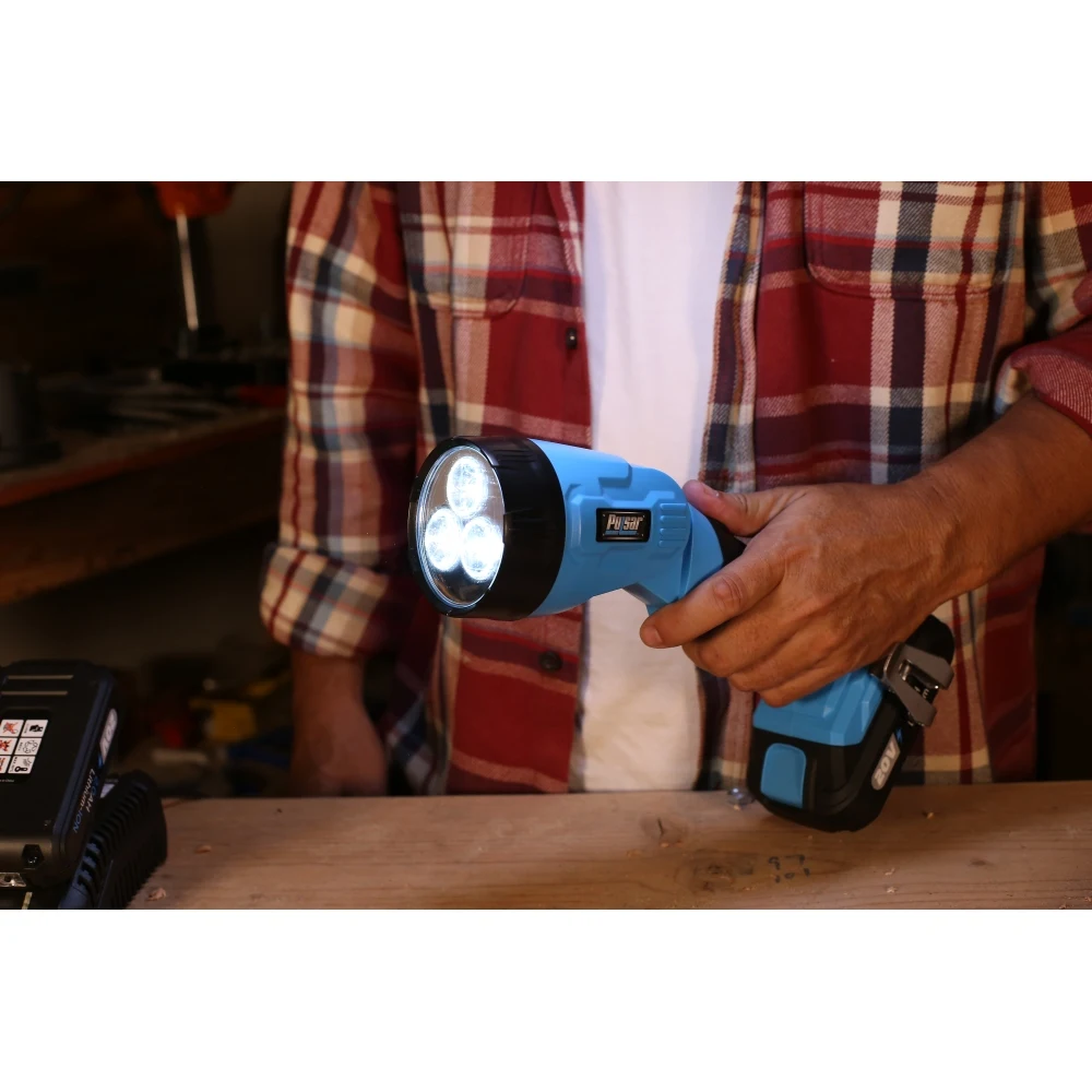 20V Cordless 1.3Ah Lithium-Ion Drill & Flashlight Kit Cordless Lamp Blue