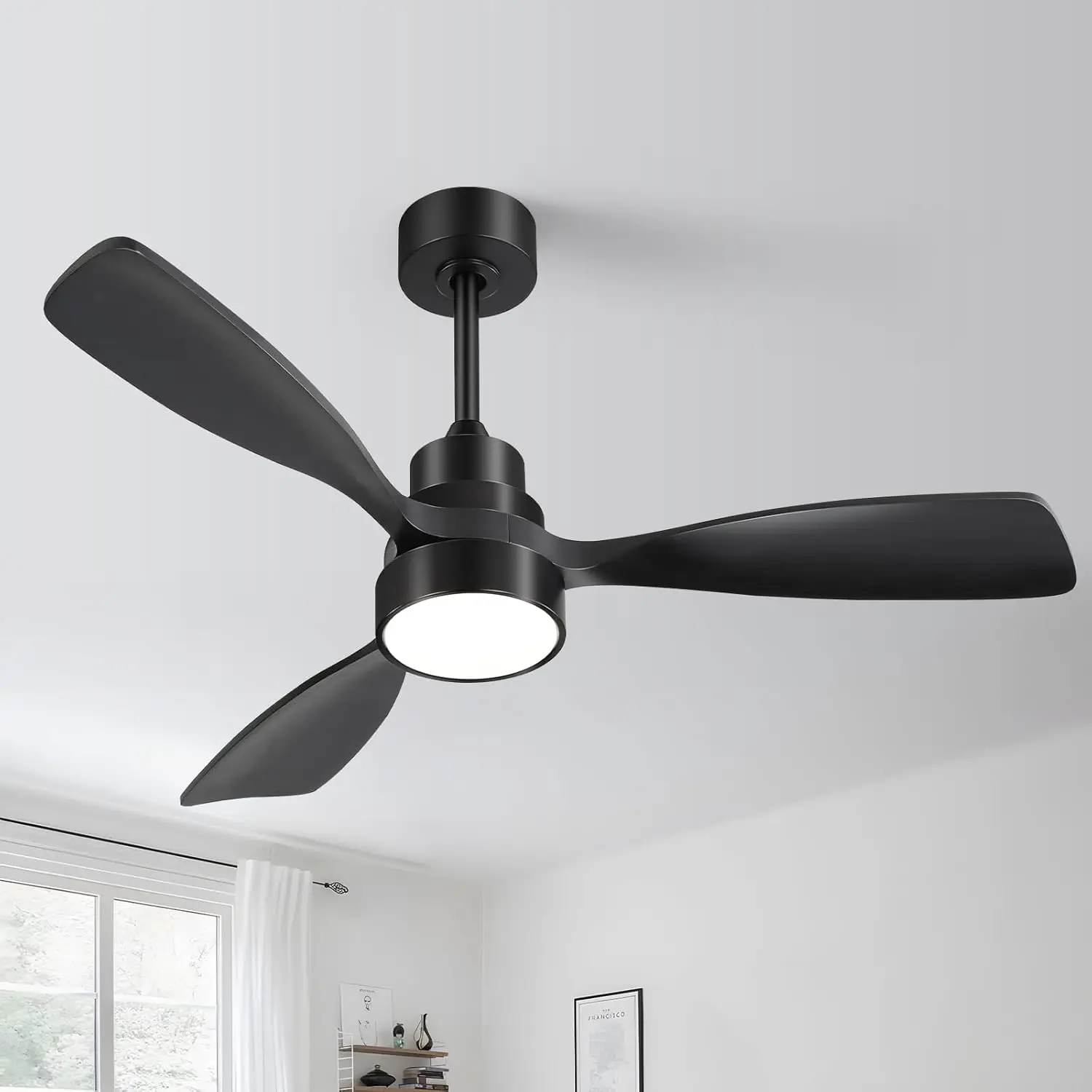 Sofucor Modern 48-inch ceiling fan with LED DC 6-speed high wind speed with remote control