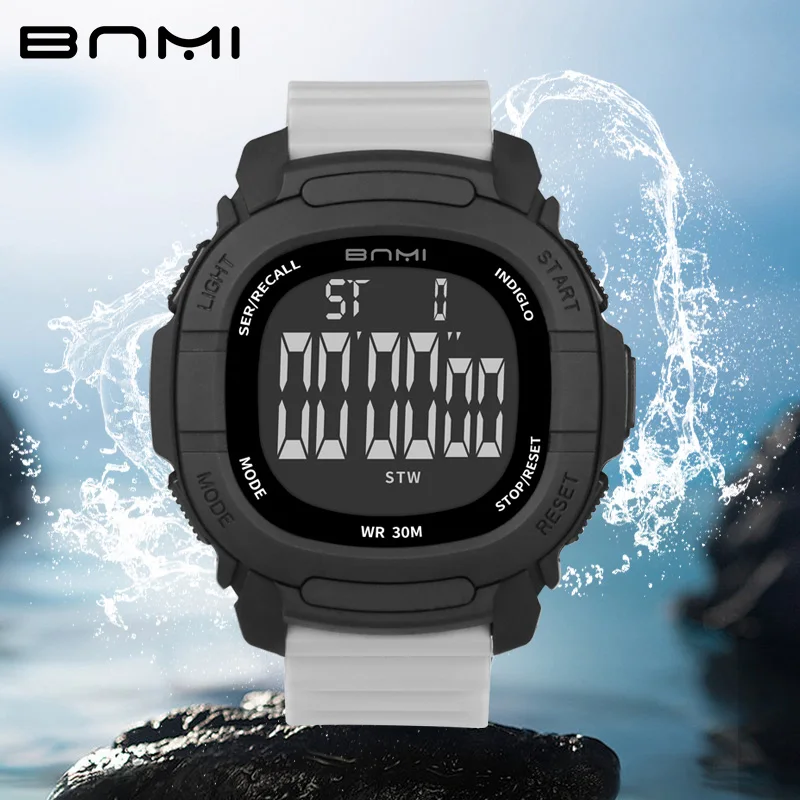 Цифровые мужские спортивные часы, военный будильник, календарь, еженедельный дисплей, светящийся водонепроницаемый студенческий секундомер, часы с таймером