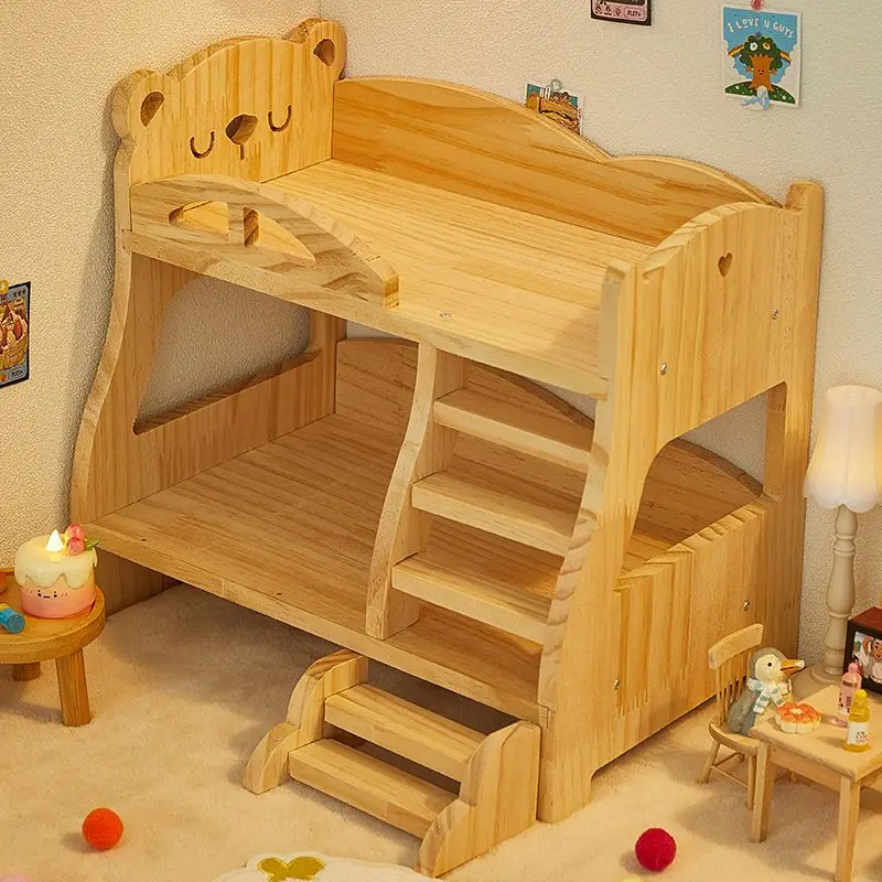 Baby puppe Miniatur bett mit Treppe Mode Puppe spielen für 30cm Puppe Zubehör Spielhaus Möbel Set Puppenhaus Dekoration