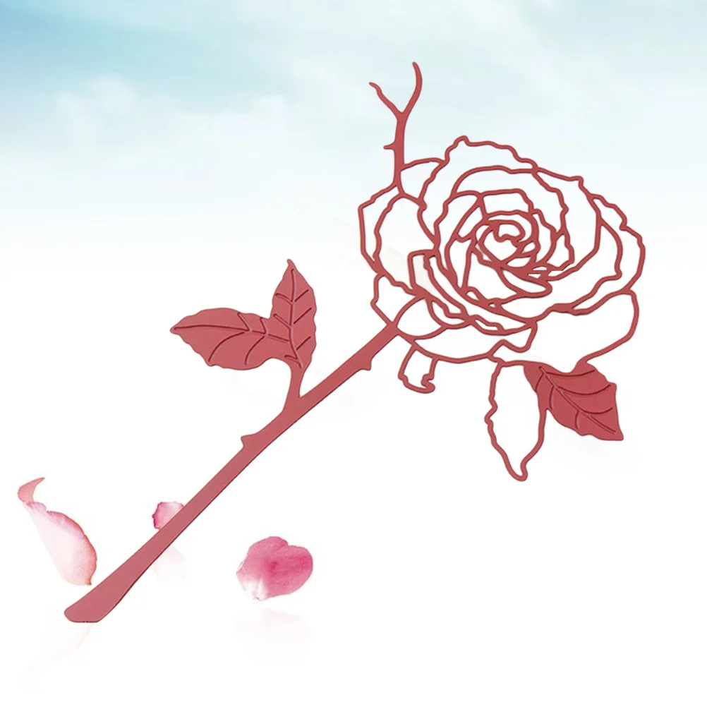 

Metal Rose Bookmark Creative Copper Anti-Rust Book Marker Unique Gift for Readers Students Writers Bookmark Rose