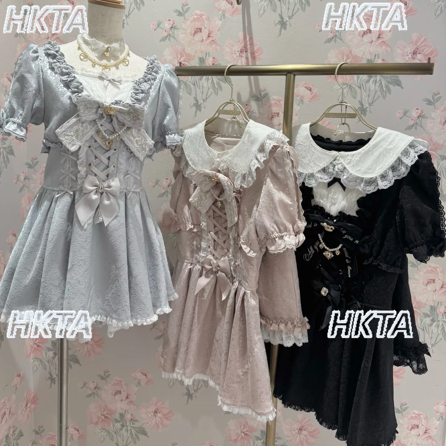 

Японское платье Liz, наряд 2026, весеннее новое платье с высокой талией, тонкий кукольный воротник, милое платье с бантом и принтом, комплект с шортами, платья Лолиты для девочек