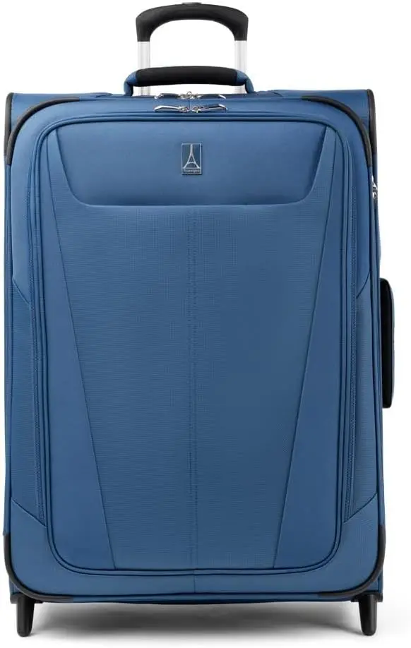 Travelpro Maxlite 5 Softside Expandable Upright 2 Wheel Checked Luggage, Lightweight Suitcase, Men and Women, Ensign Blue, Check