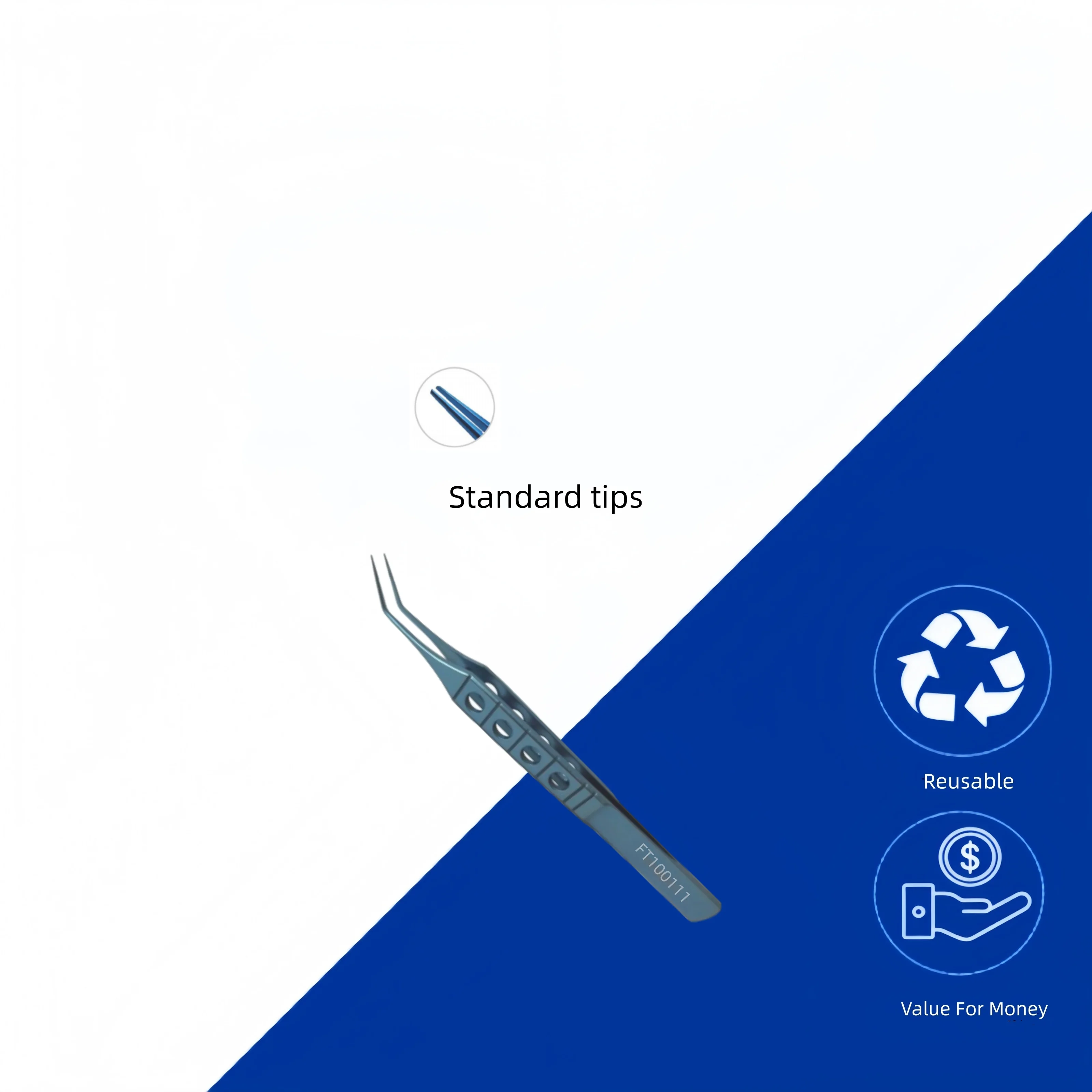 Instrument okulistyczny: kleszcze McPherson z szwem