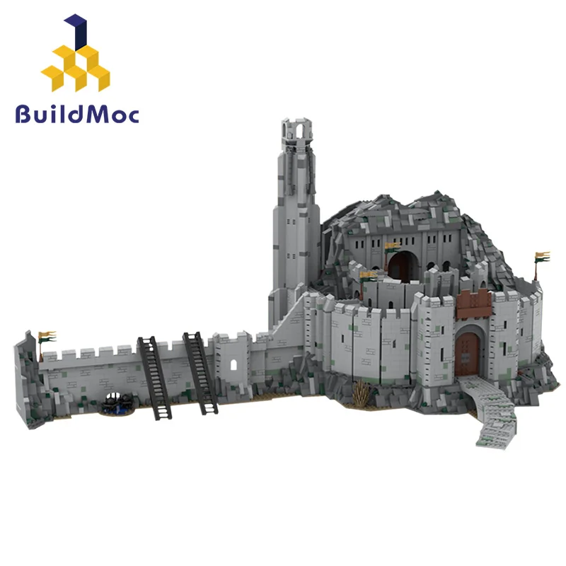 Buildmoc Helm\'s Deep UCS Scale Fortress of War World Famous Medieval Castle Building Blocks Architecture Children Birthday Toys