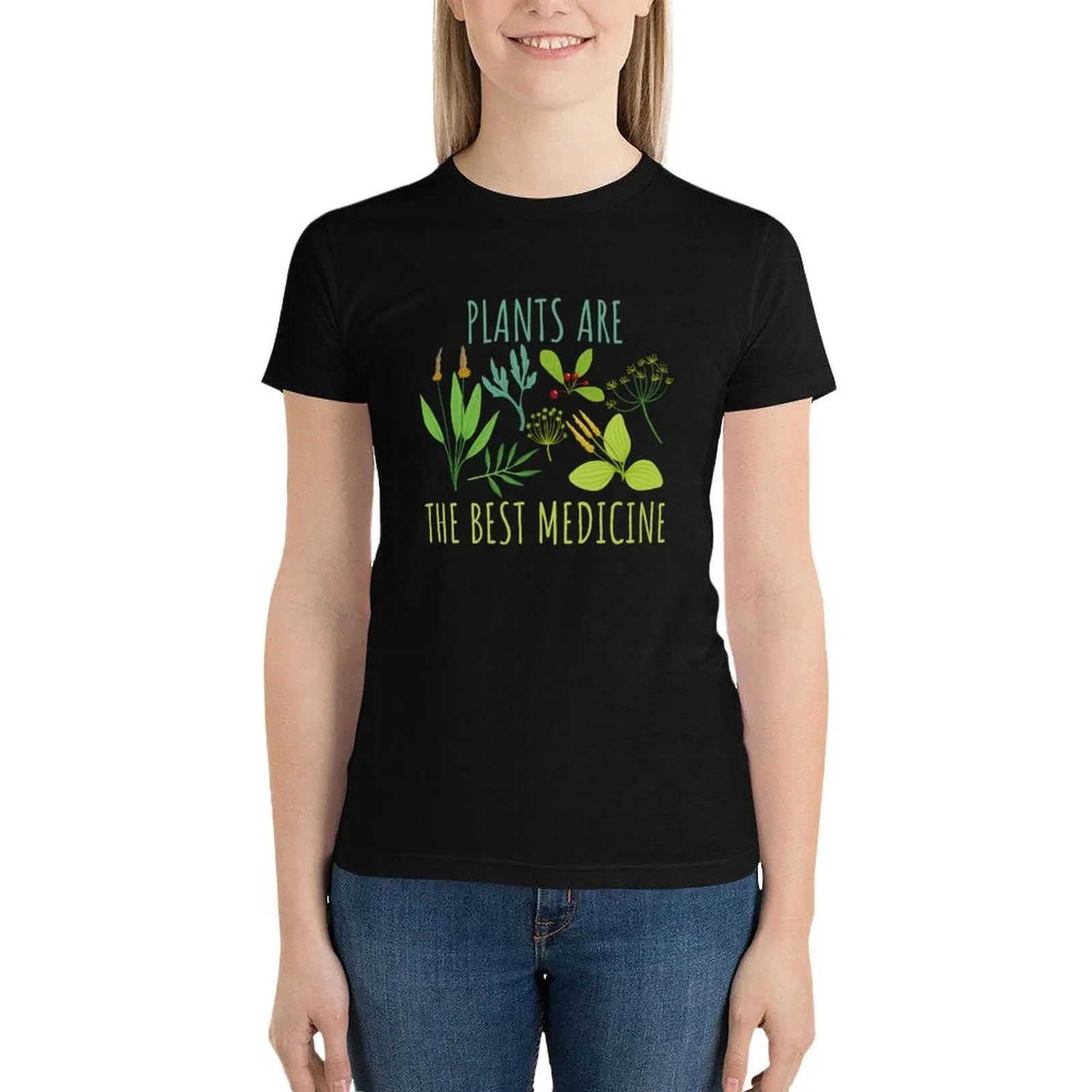 

Plants Are The Best Medicine T-Shirt plus size tops tops female summer tops t shirts for Women