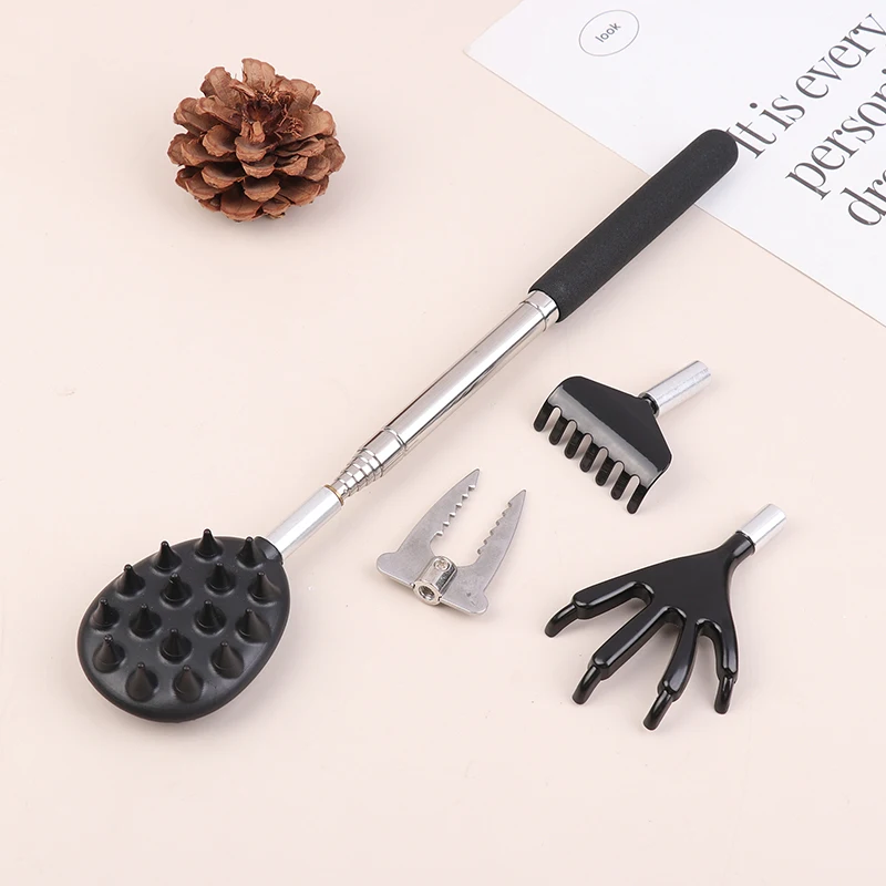 Набор телескопических царапин для спины из 4 предметов: выдвижной массажер для подарков на Рождество, день рождения и День Благодарения