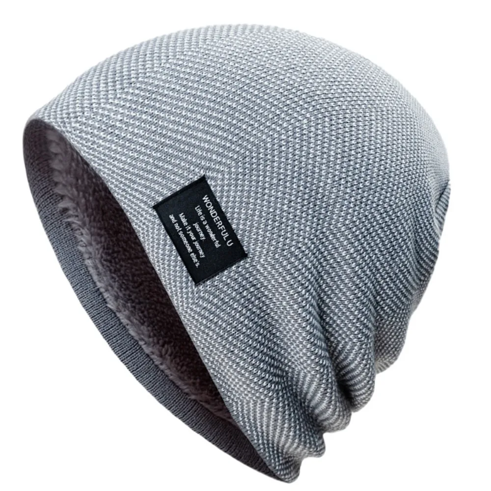 

Unisex Thickened Outdoor Ski Cap Knitted Beanie Warm Cap Thermal Hat Winter Fleece Hat