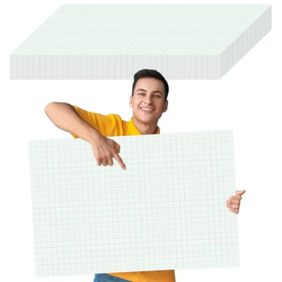 

50 Sheets Large Graph Paper 24 X 36 in Graph Paper Pad 1/4 in Ruled Large Grid Paper Sheet Blueprint Paper Engineering Paper Po