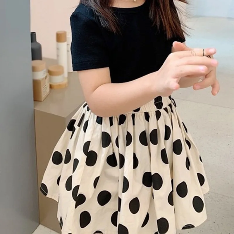 Summer Baby Girls Polka Dot Skirt Mini Skirt Fluffy Dance Princess Cloth Skirts