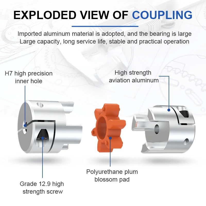 Couple Series 1PC D30 L35 Flexible Plum Clamp Coupler Shaft Size CNC Jaw Shaft Coupling/8/10/12/14/16mm D30L35 Couples