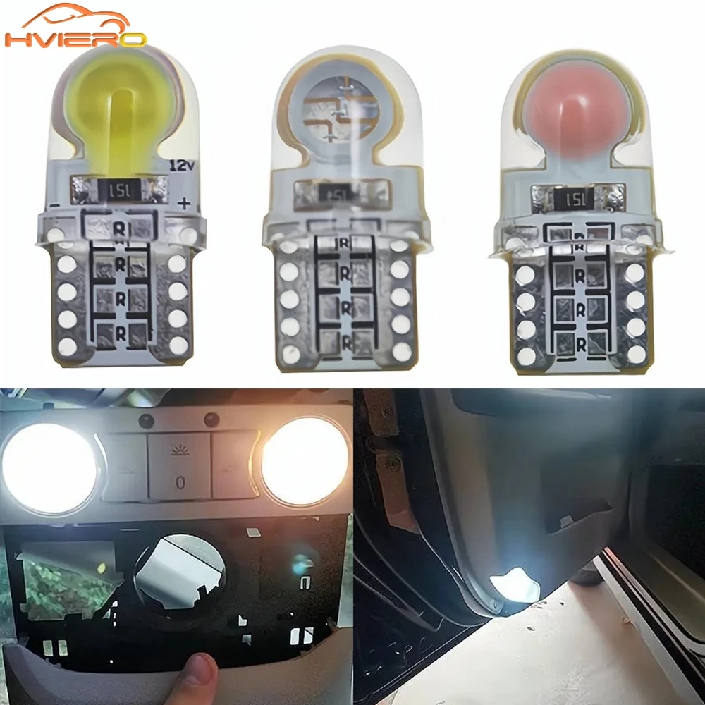 

T10 белые, синие, розовые, желтые, 194 дюйма, W5W, 168 дюйма, COB, автомобильный номерной знак, светодиодная лампа багажника, верхняя крыша, лампа для ч...