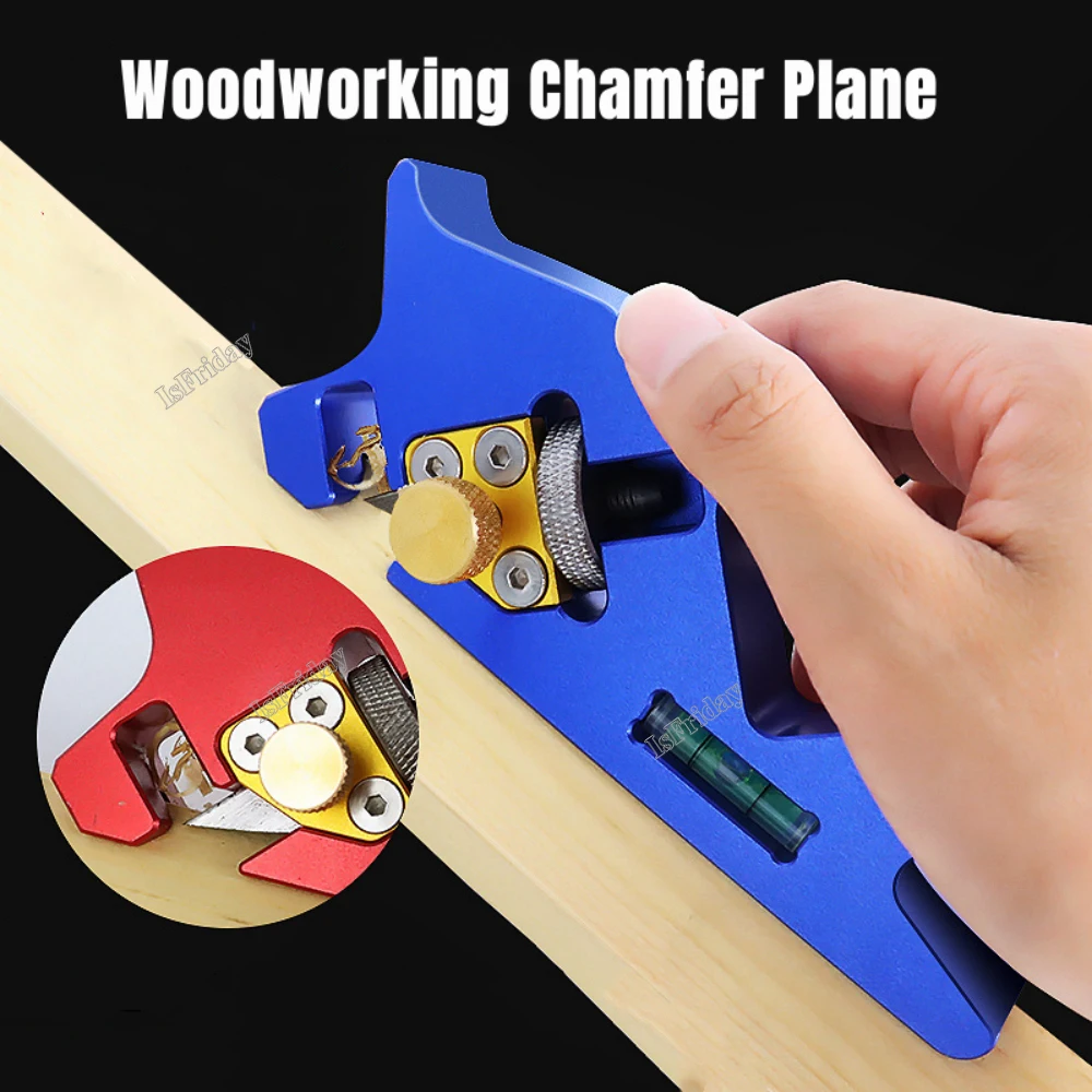 

Chamfer Plane for Wood Woodworking Hand Planer Manual Edge Corner Planer 45 Degree Bevel Fillet Plane 1/4 Rounded Bevel