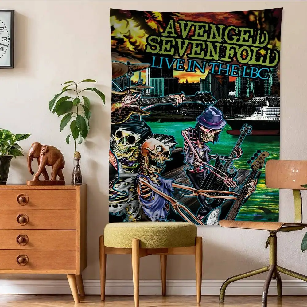 Heavy Metal Band A-Avenged S-Sevenfold Hippie Wall Hanging Tapestries Bohemian Wall Tapestries Mandala INS Home Decor