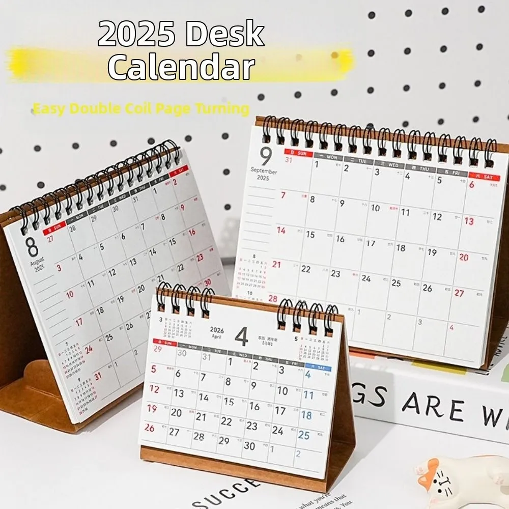 

Simple Coil 2026 Desk Calendar Portable Desktop Decoration Mini Calendar Daily Planner Office School Supplies