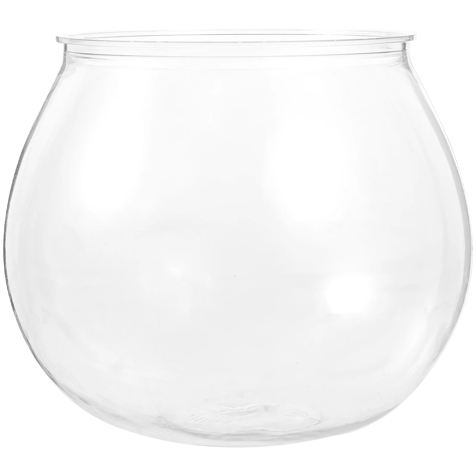 Clear Fish Bowl Round Fish Tank Plastic Fish Tank Decor Vase Goldfish Aquarium Fish Storage Container For Home Office Adornment